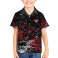 Essendon Bombers Kid Hawaiian Shirt Urban Graffiti Street Art - Bold Abstract Spray Paint