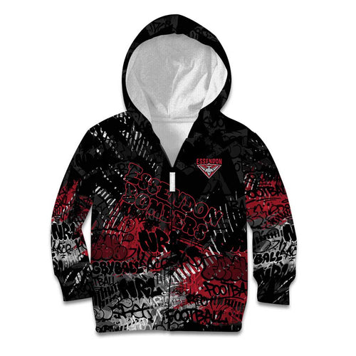 Essendon Bombers Kid Hoodie Urban Graffiti Street Art - Bold Abstract Spray Paint