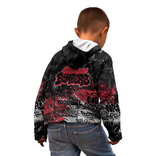 Essendon Bombers Kid Hoodie Urban Graffiti Street Art - Bold Abstract Spray Paint