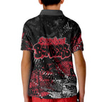Essendon Bombers Kid Polo Shirt Urban Graffiti Street Art - Bold Abstract Spray Paint
