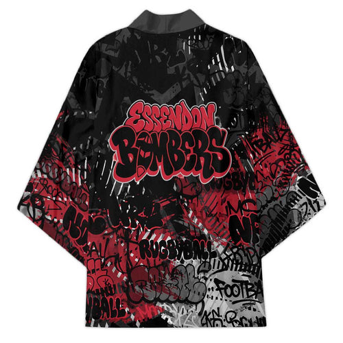 Essendon Bombers Kimono Urban Graffiti Street Art - Bold Abstract Spray Paint