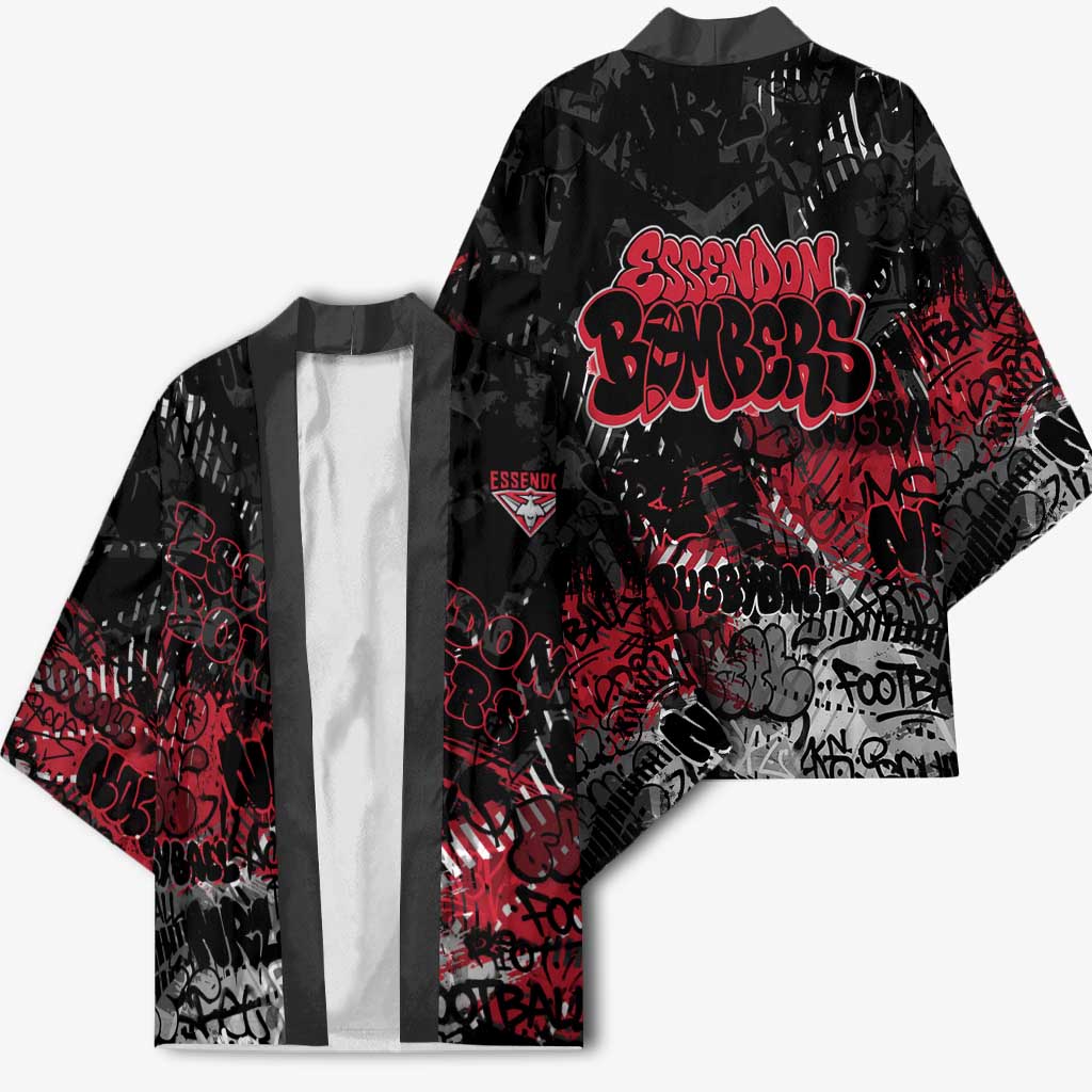 Essendon Bombers Kimono Urban Graffiti Street Art - Bold Abstract Spray Paint