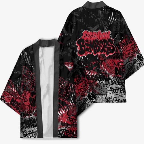 Essendon Bombers Kimono Urban Graffiti Street Art - Bold Abstract Spray Paint