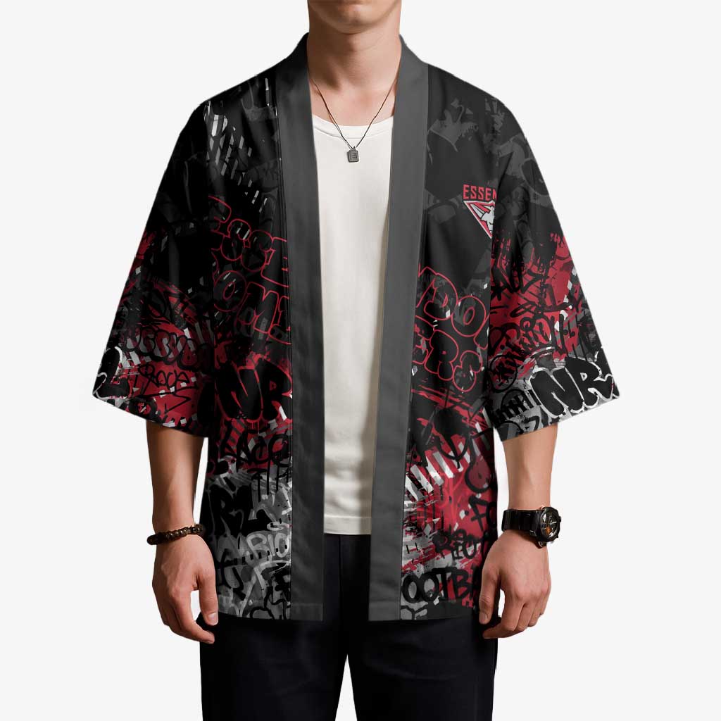 Essendon Bombers Kimono Urban Graffiti Street Art - Bold Abstract Spray Paint