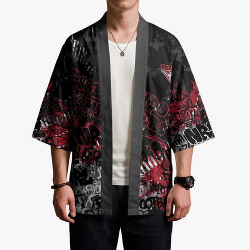 Essendon Bombers Kimono Urban Graffiti Street Art - Bold Abstract Spray Paint