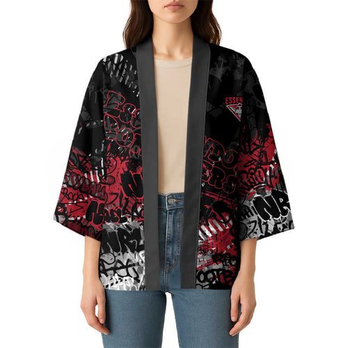Essendon Bombers Kimono Urban Graffiti Street Art - Bold Abstract Spray Paint