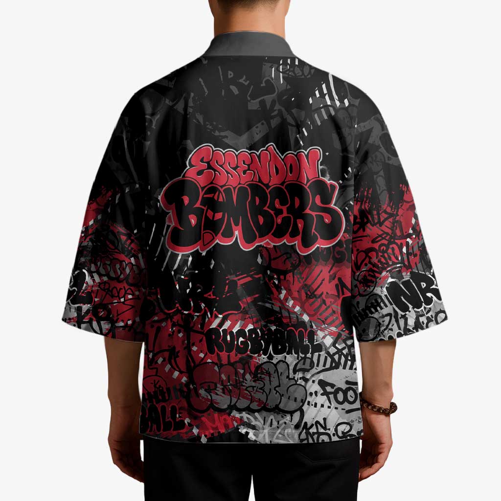 Essendon Bombers Kimono Urban Graffiti Street Art - Bold Abstract Spray Paint