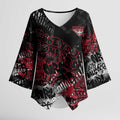 Essendon Bombers Kimono Sleeve Blouse Urban Graffiti Street Art - Bold Abstract Spray Paint