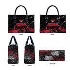 Essendon Bombers Leather Bag Urban Graffiti Street Art - Bold Abstract Spray Paint