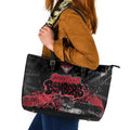 Essendon Bombers Leather Tote Bag Urban Graffiti Street Art - Bold Abstract Spray Paint