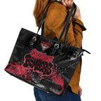 Essendon Bombers Leather Tote Bag Urban Graffiti Street Art - Bold Abstract Spray Paint