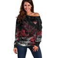 Essendon Bombers Off Shoulder Sweater Urban Graffiti Street Art - Bold Abstract Spray Paint