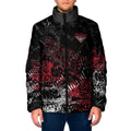 Essendon Bombers Padded Jacket Urban Graffiti Street Art - Bold Abstract Spray Paint