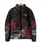 Essendon Bombers Padded Jacket Urban Graffiti Street Art - Bold Abstract Spray Paint