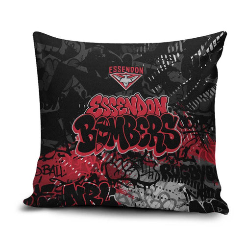 Essendon Bombers Pillow Cover Urban Graffiti Street Art - Bold Abstract Spray Paint
