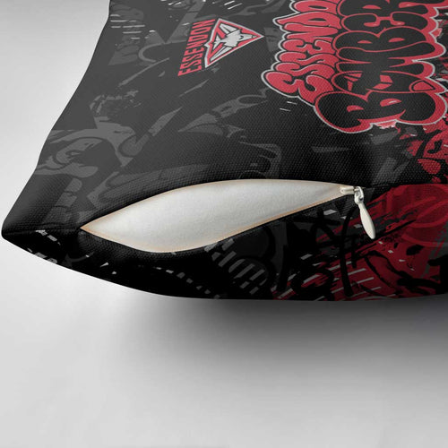 Essendon Bombers Pillow Cover Urban Graffiti Street Art - Bold Abstract Spray Paint