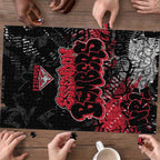 Essendon Bombers Puzzle Urban Graffiti Street Art - Bold Abstract Spray Paint