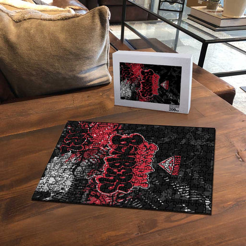Essendon Bombers Puzzle Urban Graffiti Street Art - Bold Abstract Spray Paint