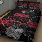 Essendon Bombers Quilt Bed Set Urban Graffiti Street Art - Bold Abstract Spray Paint