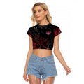Essendon Bombers Raglan Cropped T Shirt Urban Graffiti Street Art - Bold Abstract Spray Paint