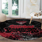 Essendon Bombers Round Carpet Urban Graffiti Street Art - Bold Abstract Spray Paint
