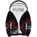 Essendon Bombers Sherpa Hoodie Urban Graffiti Street Art - Bold Abstract Spray Paint