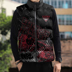 Essendon Bombers Sleeveless Puffer Jacket Urban Graffiti Street Art - Bold Abstract Spray Paint