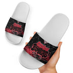 Essendon Bombers Slide Sandals Urban Graffiti Street Art - Bold Abstract Spray Paint