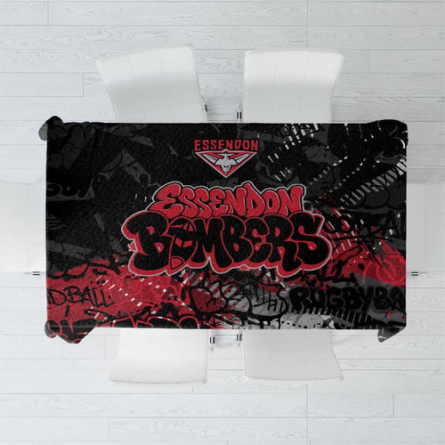 Essendon Bombers Tablecloth Urban Graffiti Street Art - Bold Abstract Spray Paint