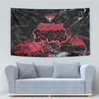 Essendon Bombers Tapestry Urban Graffiti Street Art - Bold Abstract Spray Paint
