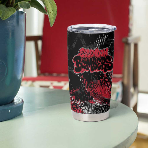 Essendon Bombers Tumbler Cup Urban Graffiti Street Art - Bold Abstract Spray Paint