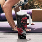 Essendon Bombers Tumbler With Handle Urban Graffiti Street Art - Bold Abstract Spray Paint