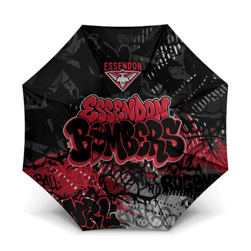 Essendon Bombers Umbrella Urban Graffiti Street Art - Bold Abstract Spray Paint