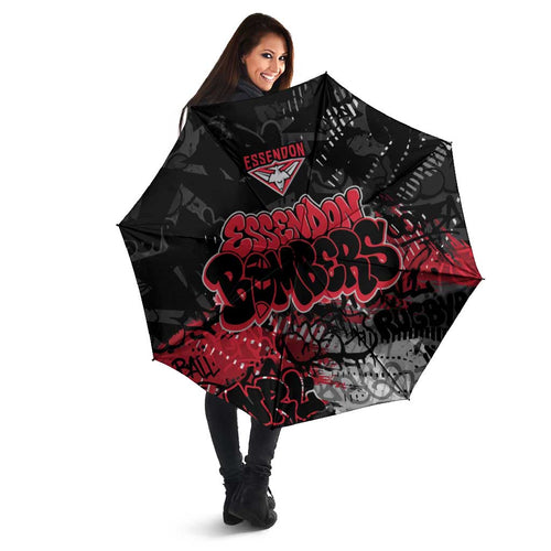 Essendon Bombers Umbrella Urban Graffiti Street Art - Bold Abstract Spray Paint