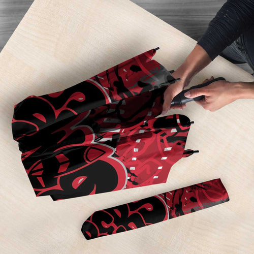 Essendon Bombers Umbrella Urban Graffiti Street Art - Bold Abstract Spray Paint