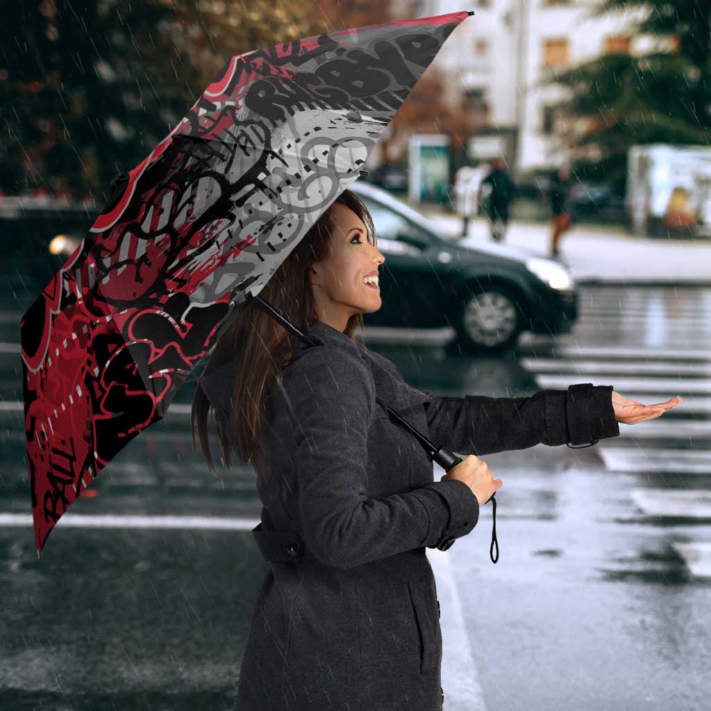 Essendon Bombers Umbrella Urban Graffiti Street Art - Bold Abstract Spray Paint