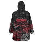 Essendon Bombers Wearable Blanket Hoodie Urban Graffiti Street Art - Bold Abstract Spray Paint