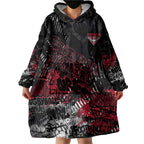 Essendon Bombers Wearable Blanket Hoodie Urban Graffiti Street Art - Bold Abstract Spray Paint