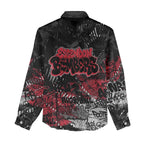 Essendon Bombers Women Casual Shirt Urban Graffiti Street Art - Bold Abstract Spray Paint