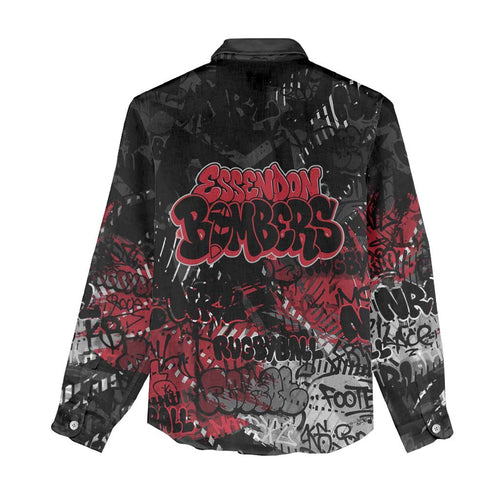 Essendon Bombers Women Casual Shirt Urban Graffiti Street Art - Bold Abstract Spray Paint