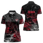 Essendon Bombers Women Polo Shirt Urban Graffiti Street Art - Bold Abstract Spray Paint