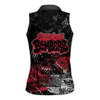 Essendon Bombers Women Sleeveless Polo Shirt Urban Graffiti Street Art - Bold Abstract Spray Paint