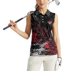 Essendon Bombers Women Sleeveless Polo Shirt Urban Graffiti Street Art - Bold Abstract Spray Paint