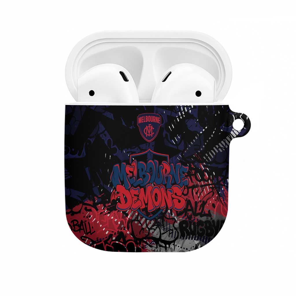 Melbourne Demons AirPods Case Urban Graffiti Street Art - Bold Abstract Spray Paint