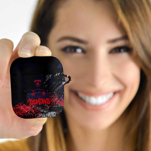 Melbourne Demons AirPods Case Urban Graffiti Street Art - Bold Abstract Spray Paint