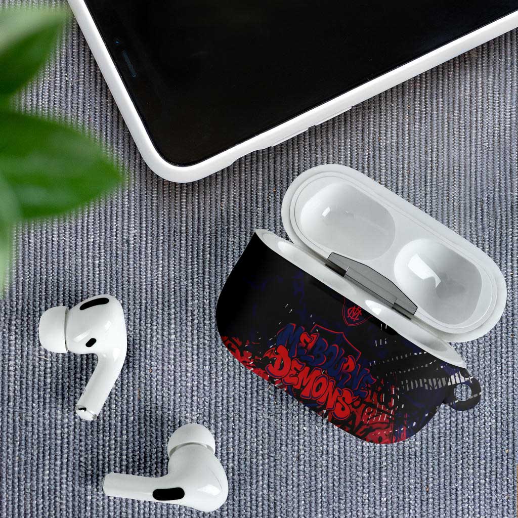 Melbourne Demons AirPods Case Urban Graffiti Street Art - Bold Abstract Spray Paint
