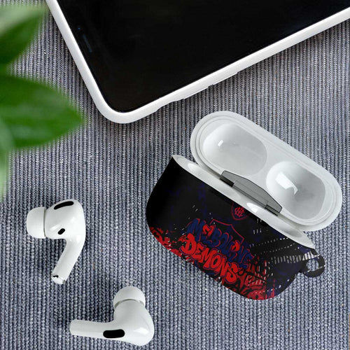 Melbourne Demons AirPods Case Urban Graffiti Street Art - Bold Abstract Spray Paint