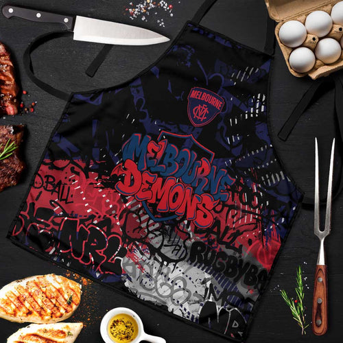 Melbourne Demons Apron Urban Graffiti Street Art - Bold Abstract Spray Paint