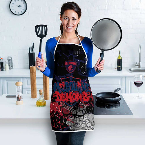 Melbourne Demons Apron Urban Graffiti Street Art - Bold Abstract Spray Paint