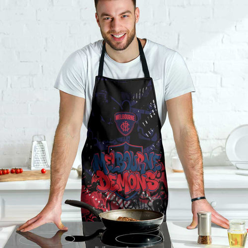 Melbourne Demons Apron Urban Graffiti Street Art - Bold Abstract Spray Paint